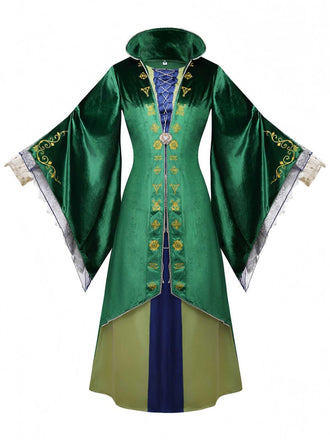 Robe de sorcière en velours des années 1930 inspirée de Winifred Sanderson