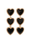 Boucles d'oreilles pendantes triple cœur pour la Saint-Valentin