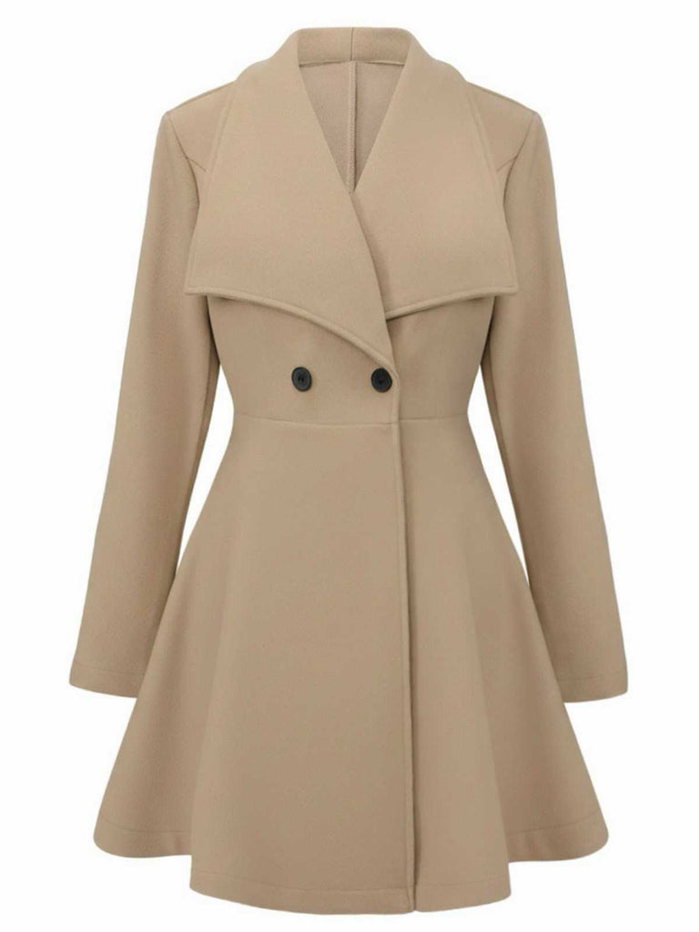 Manteau tailleur uni revers années 1940