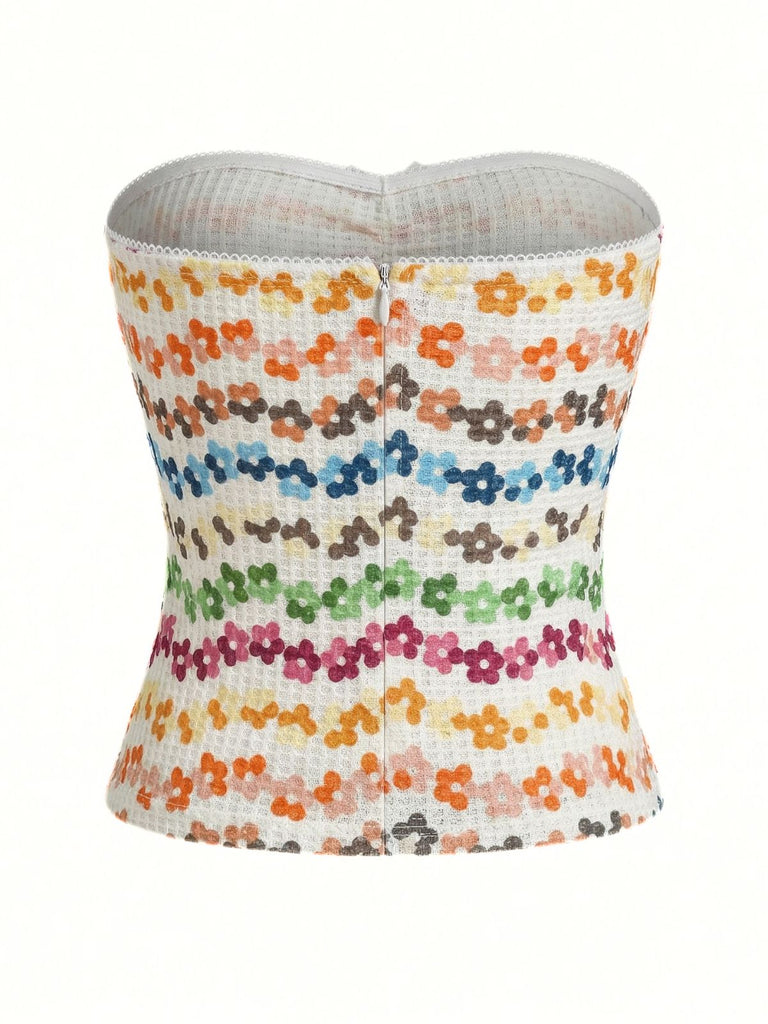 Haut Bandeau à Nœud Floral Dégradé Années 2000 5