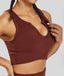Soutien-gorge de sport côtelé sans couture à col en V