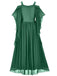 Robe à épaules dénudées en velours uni années 1950