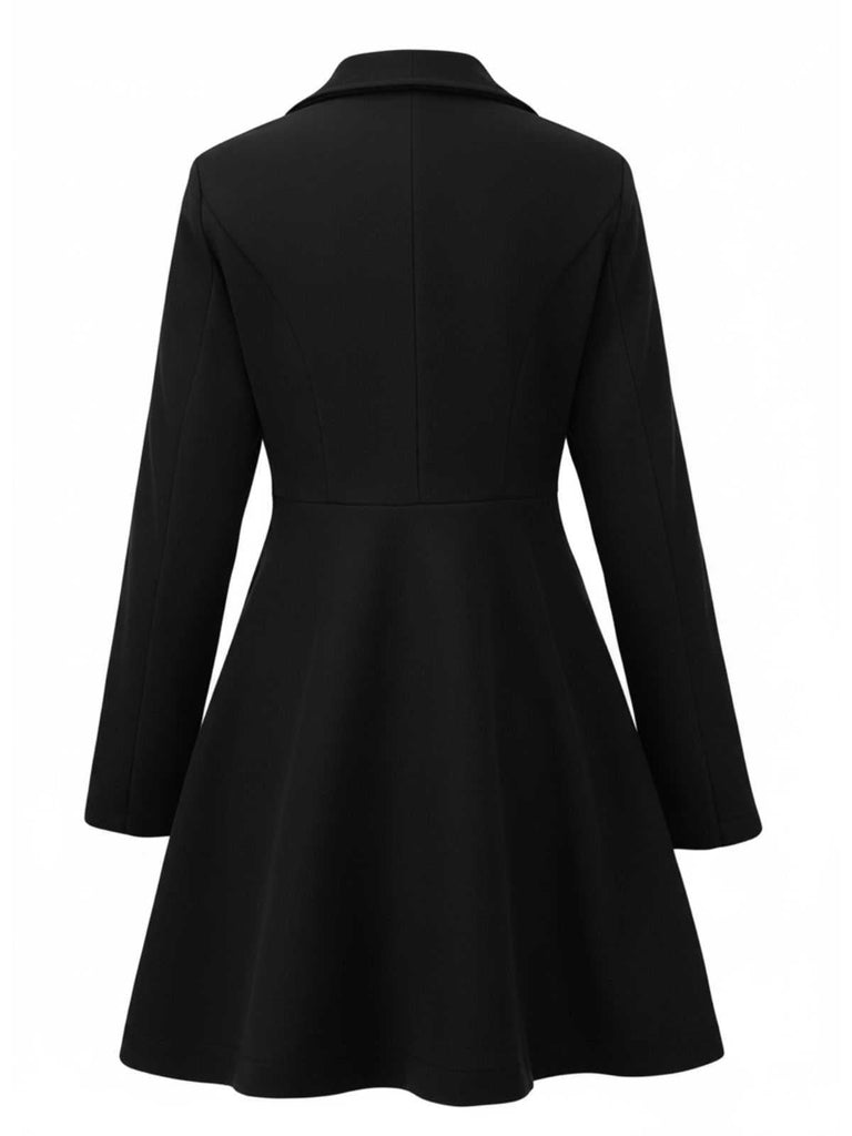 Manteau tailleur uni revers années 1940