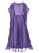 Robe à épaules dénudées en velours uni années 1950