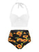 Maillot de Bain Tournesols à Col Licou