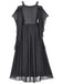 Robe à épaules dénudées en velours uni années 1950