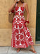 2PCS Top et Jupe Floral Géométrique Col Carré Années 1960 4