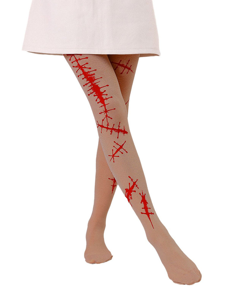 Collants vintage Halloween goutte de sang