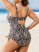 [Grande taille] Maillot de bain une pièce à bretelles léopard des années 1950