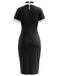 Ensemble robe gothique noire de religieuse à croix avec voile et bas Années 1980 - 2