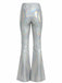 Pantalon bootcut moulant métallisé uni années 1970