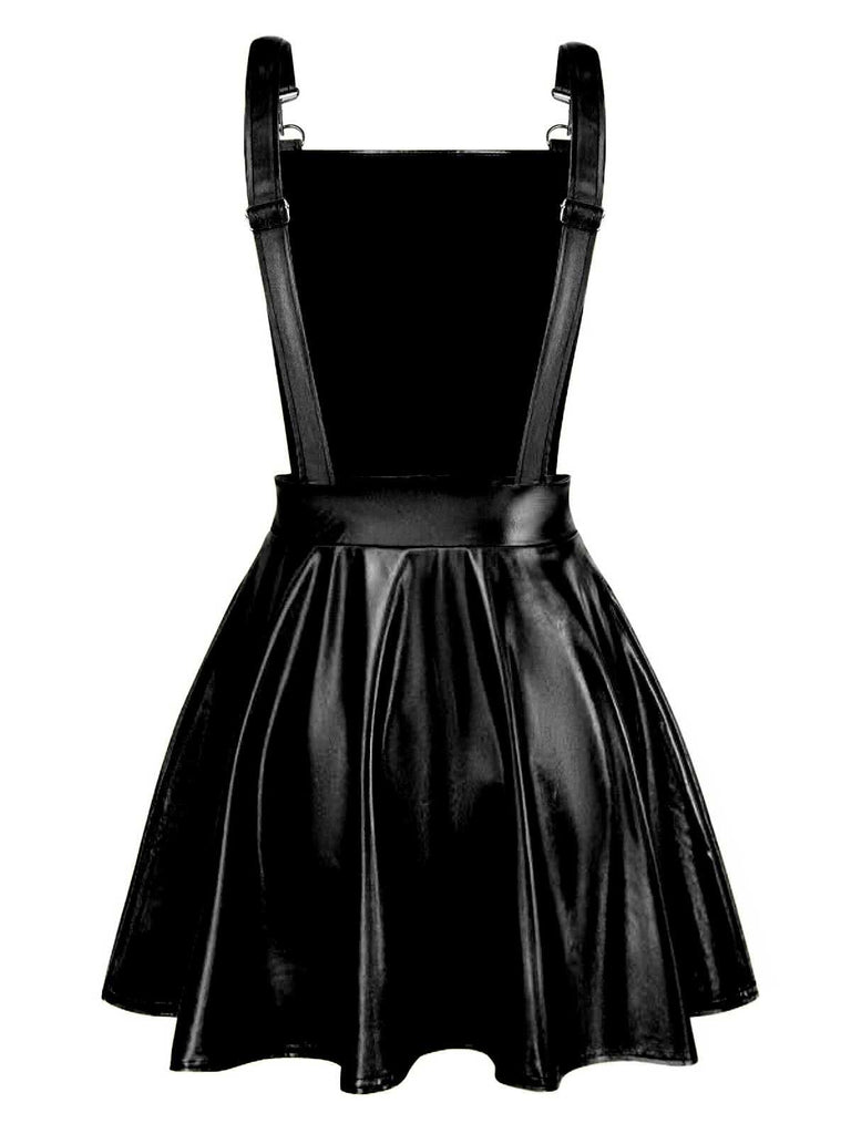 Robe à bretelles métallisée holographique années 1970