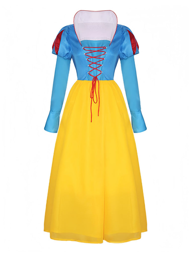 Robe patchwork en maille style Blanche-Neige des années 40