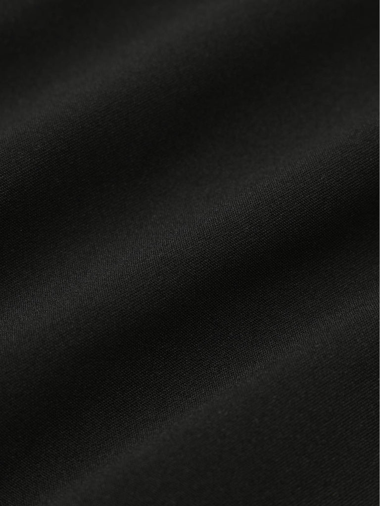 Robe moulante noire sans manches à revers et boutons années 60