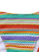 3PCS Multicolore Halter Arc-en-Ciel Rayures Bretelles Coquillage Ensemble Bikini Années 1970 6
