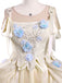 Robe style Enid Mercredi abricot des années 1940