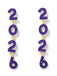Boucles d'oreilles pendantes strass 2026 colorées pour le Nouvel An