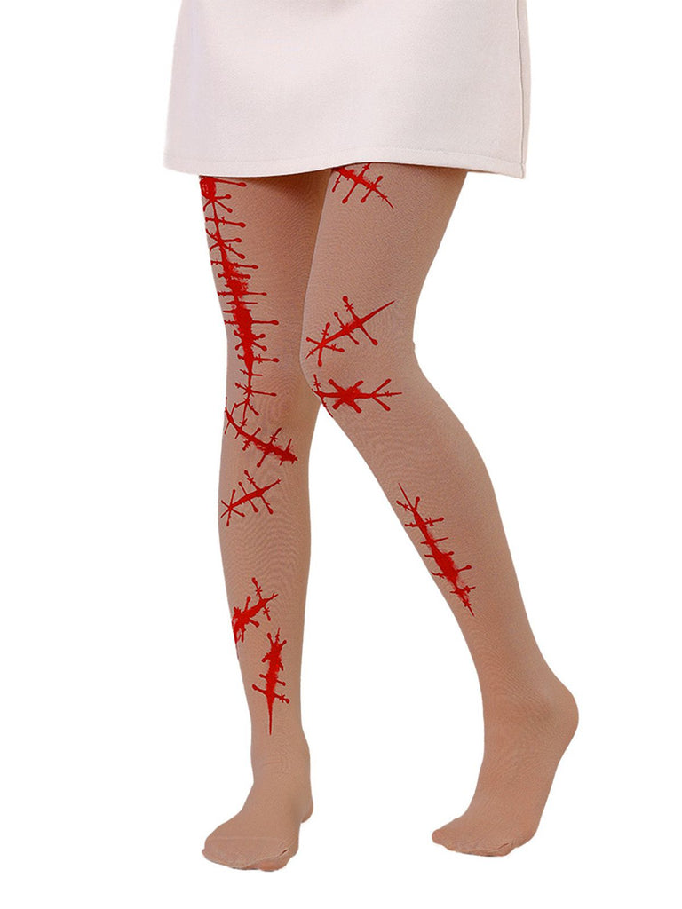Collants vintage Halloween goutte de sang