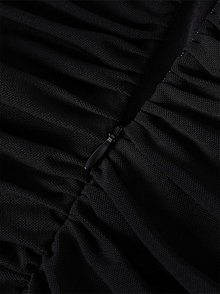 Robe Maxi Bodycon Uni Épaule Dénudée Année 1930