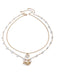Collier superposé en coquillages perles et étoiles de mer