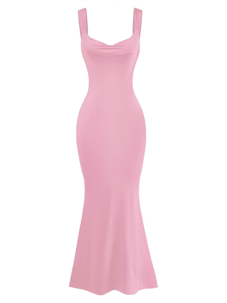 Robe De Soirée Maxi Col Bateau Dos Nu Nœud Année 1930