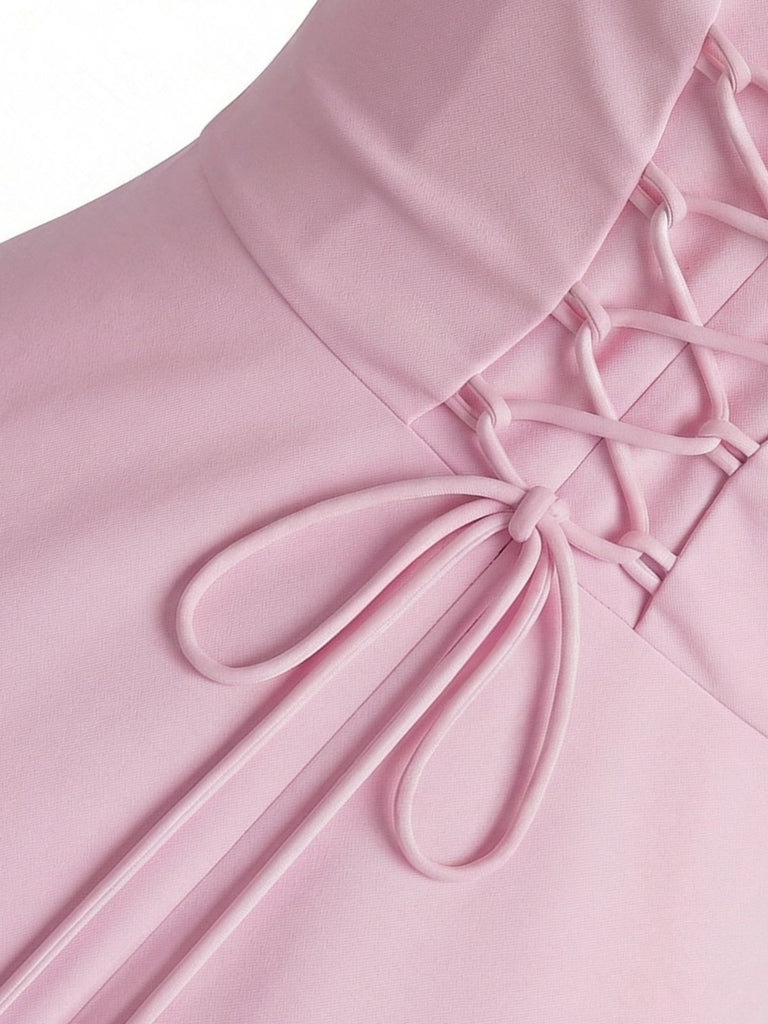 Dentelle Col Carré Dos Nu Robe Française Années 1960 4