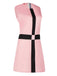 Robe rose sans manches du Gambit de la Dame années 1960