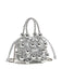 Mini sac seau à cordon de serrage et perles métalliques