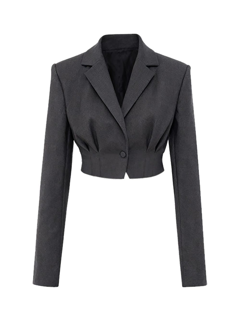 [Prévente] Blazer noir court taille cintrée des années 1950