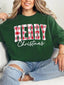 Sweat-shirt de Noël à carreaux années 1980
