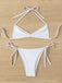 Ensemble bikini froncé à lacets style années 60