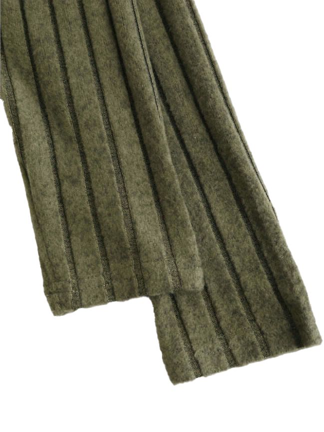 Robe crayon en maille patchwork à carreaux à lacets vert olive des années 1960