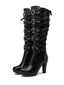 Bottines à lacets noires style punk vintage talons hauts