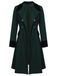 Manteau croisé bleu contrasté à boutons des années 40