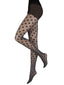 Bas noire vintage à pois des années 1950