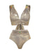 5PCS Ensemble bikini doré métallisé inspiré de l'Égypte antique années 1980