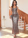 Robe longue sequins et col en V style années 20