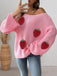 Pull Patchwork Encolure Croisée Fraises 3D Année 1940