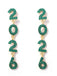 Boucles d'oreilles pendantes strass 2026 colorées pour le Nouvel An