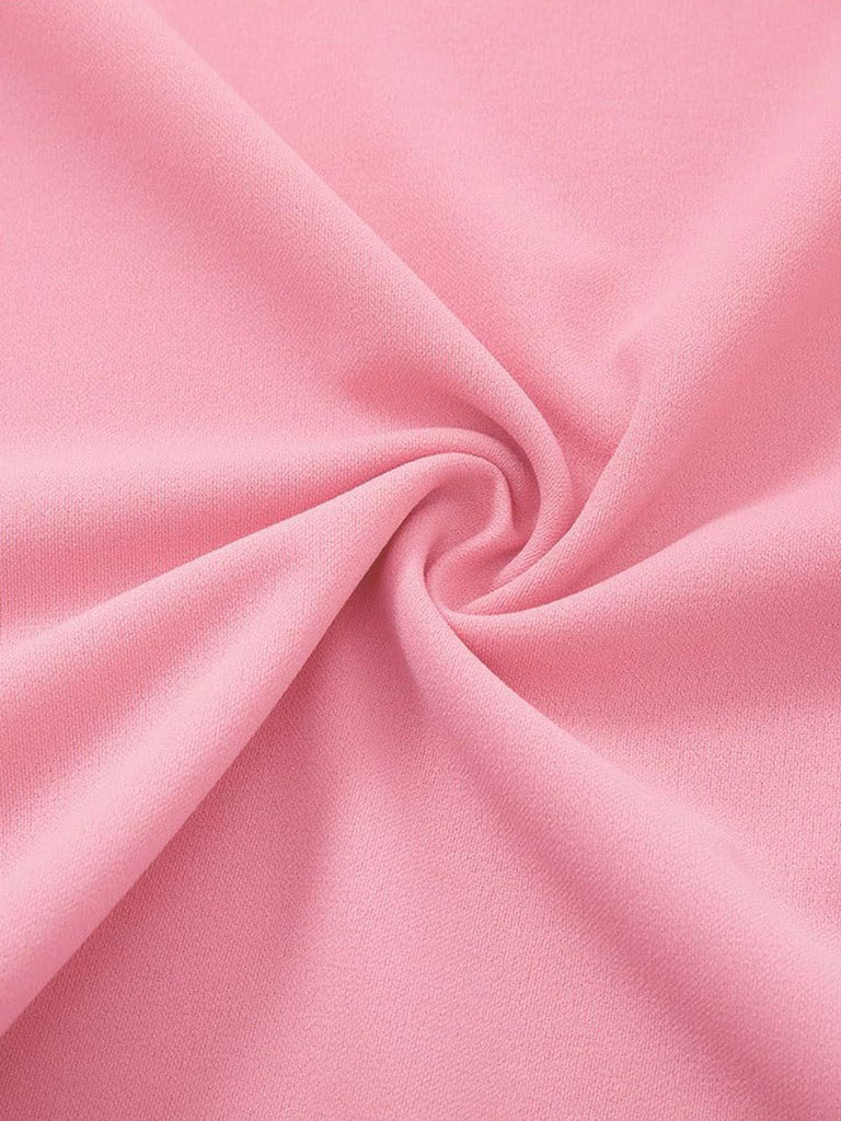 Robe trapèze manches trois-quarts à nœud papillon années 1940