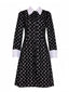Robe noire style Mercredi Addams des années 1940
