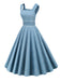 Robe Vintage Solide en Velours Côtelé des Années 1950 Cocktail Pin-up 3