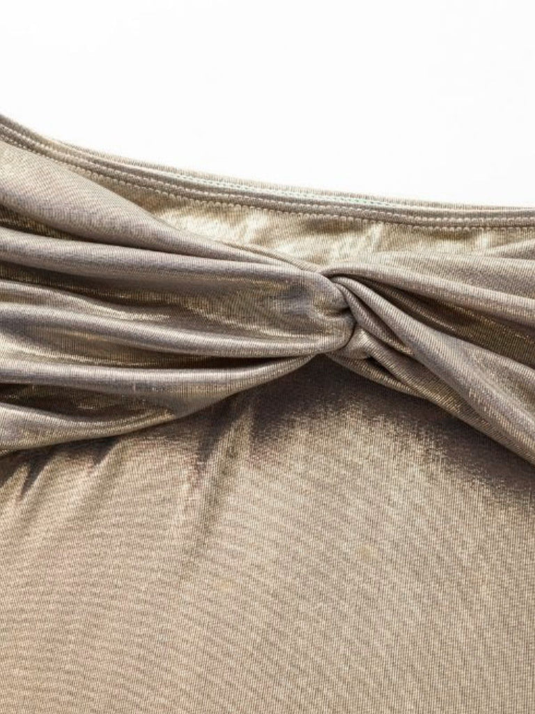 5PCS Ensemble bikini doré métallisé inspiré de l'Égypte antique années 1980