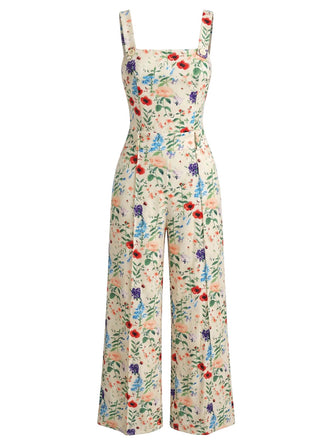 [Prévente] Robe Longue Portefeuille Florale Boho Col en V années '70 2