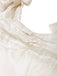 [Prévente] Robe Corset en Satin Brodé Floral à Bretelles Nouées Beige Années 1950 5