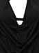 Black vintage tankini with crisscross cutout details and lace-up design in 1940s style