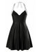 Rayée Dos-Nu Nœud Tankini Ensemble Noire Années 1940 3