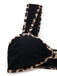Ensemble Bikini Ornements Métal Étoile de Mer Bordure Léopard Noir Années 1950 5
