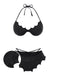 [Prévente] Ensemble Bikini Gothique Ailes de Chauve-Souris Rose années 80 2