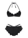 [Prévente] Ensemble Bikini Gothique Ailes de Chauve-Souris Dégradé Rose et Bleu années 80 6